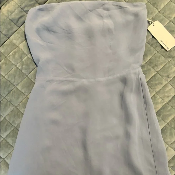 Elegant Blue Strapless Dress - Picture 4 of 4